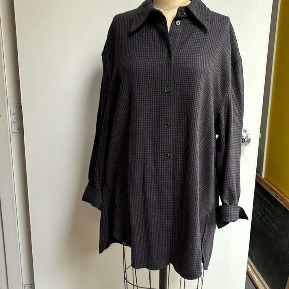 COS size 12 oversized wool blend shirt.